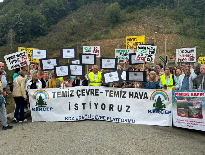 AKÇAKOCALILAR MADEN ARANMASINA KARŞI EYLEMLERİNİ SÜRDÜRÜYOR!